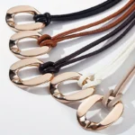 Elegant ladies tie knot belts, retro thin waistbands, fashionable decorative dresses, shirts, coats and overcoats with belts - Image 2