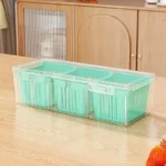 1 Set of Food Storage Containers Square Transparent Compartments for Refrigerators, Salad, Fruit, Vegetable And Condiment Boxes - Image 8