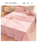 Bed Sheets Plaid Non-slip Comfortable Washed Twin Queen Full Size Nordic Style Universal Bedspread Simple Durable Antibacterial - Image 33