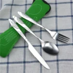 Picnic Set Tableware Washable with Zipper Travel Cutlery Kit Case Portable Pouch for Dinner Household Tool Travel Camping Spoon - Image 7
