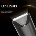 Electric Beard Trimmer for Men LED Hair Cutting Machine Intimate Area Shaver with Safety Razor Clipper for Facial Hair Shaving - Image 5