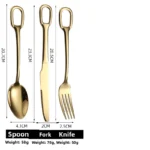 Western Dining Utensils Three-Piece Set Steak Knife Fork Soup Spoon Stainless Steel Cutlery Dishwasher Safe Dinnerware Set - Image 17