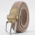 Trendy Casual Stretch Canvas Braided Belts Versatile Hole-free Weave Waistbelt Elastic Belt For Women Man - Image 8