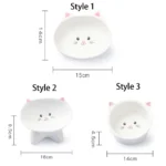 Pet Supplies Ceramic Cat Bowl Creative Cute Dog Food Feeding Basin Multi-use Slanted Mouth Pet High Foot Bowl Kitten Puppy - Image 6