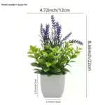 Artificial Potted Plants With Lifelike Foliage And No Maintenance Perfect For Home Office Bathroom Desktop Shelf Decor - Image 2