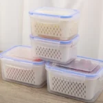 Food Storage Boxes Double-layer Refrigerator Food Fresh Sealed Box Vegetable Fruit Box Drain Basket Container Kitchen Organizer - Image 20