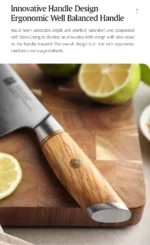 XINZUO 1-8pcs Kitchen Knife Set 73 Layers Custom Damascus Steel 15°±1 Per Side Steel Blade with Olive Wood Handle - Image 26