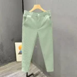 Casual Slim Fit Men's West Pants Thin Non-Ironed Business Suit Pants Comfortable Lightweight Breathable Cotton Summer Leisure... - Image 9