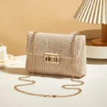 Crossbody Bag for Women Chain Strap Banquet Stylish Accessory Shoulder Bag for Day-to-Night Outfits