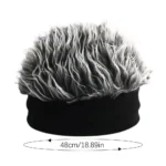 Hat with Wig Knitted Spiked Hairs Realistic Hip Hop Wig Hat Men Women Cold Weather Hats for Daily Wear Party Cosplay - Image 9