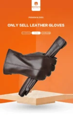 Touch Screen Leather Gloves, High-End Leather Gloves Women, Genuine Leather Winter Gloves, Keep Warm Women's Leather Gloves-2226 - Image 19