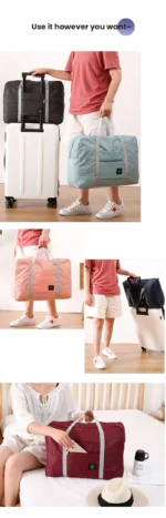 Foldable Travel Duffel Bag for Airlines Carry on Bag for Women and Girls Lightweight Large Capacity Sports Weekend Trip Overnigh - Image 16