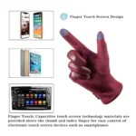 Genuine Leather Gloves for Women Soft Sheepskin Warm Touchscreen Gloves Fashion Women Leather Gloves Winter - Image 14
