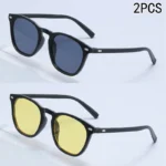 2PCS New Midai Personalized Round Polarized Car Sunglasses Fashion Sunglasses Sunglasses Sunglasses JH3023 - Image 3
