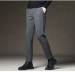 New Men‘s Suit Pants Slim Business Office Elastic Waist Black Grey Classic Pant Korean Trousers Male Plus Size 27-38 40 42 - Image 17