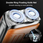 Electric Shaver Men Beard Trimmer Wet Dry Use Dual Blades Razor USB Rechargeable Mini Portable Face Beard Shaver For Home Travel - Image 2