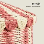 Large Laundry Basket Household Paper Based Compilation Laundry Basket Removable Bathroom Dirty Clothes Home Storage Baskets - Image 6