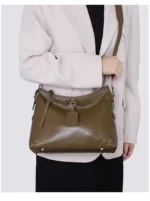 Tote Bag Full-Grain Vegetable-Tanned Leather Large Capacity Shoulder Crossbody Bag Elegant Work commute Stylish - Image 17