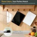 Kitchen cutting board, 15.3 * 11.8 inch transparent black cutting board with hanging holes, non slip cutting board for cooking, - Image 11