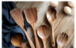Wooden Kitchenware Cooking Shovels Spoon Colander Kitchen Utensils Set Household Cutlery Rack Teak Natural Wood Cookware - Image 14
