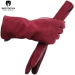 High-end Winter gloves multicolor leather gloves,High-grade sheepskin women's leather gloves simple design Women's gloves-2008 - Image 8