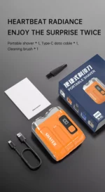 Mini Electric Smart Shaver Household Car Shaver Digital Display Dual Blade Rechargeable Shaver Powerful Beard Trimmer Tool - Image 29