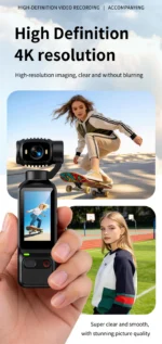 HD Vlogging Camera 180 Degree Rotatable For Vlog YouTube Tiktok Video Recording Entry Portable anti-shake Action Camera for gift - Image 14