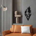 1pc Landscape Wall Art, Deer & Scene Metal Wall Art Ornaments Home Decor, Metal Wall Art, Home Decor Art Wall Ornaments - Image 13