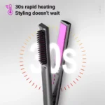 2 in 1 Hair Straightener Multifunctional Curling & Straightening Brush Ceramic Hot Comb Generator Helps Reduce Frizz Salon Tools - Image 13