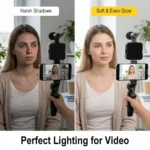 Smartphone Vlogging Kit Led Video Light Camera Rechargeable Fill Lights Portable Photography Lighting For Live Stream Video - Image 4