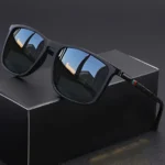 Classic Square Men's Sunglasses Comfortable Lightweight Black Frame Glasses Ideal for Travel Photography Gifts