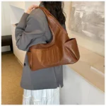 2024 New Women's Tote Bags Trendy Versatile Commuting Large Capacity One Shoulder Bag Summer Casual Solid Color Female Handbags - Image 40