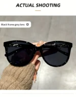 Women's Cat Eye Sunglasses Retro Butterfly Sunglasses Women's Fashion Mountaineering Sunglasses - Image 19