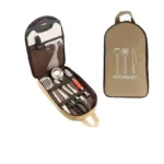 Outdoor Cookware 8-piece Set Camping Kitchen Utensils Portable Stainless Steel Tableware Camping Picnic Supplies BBQ Tools - Image 2