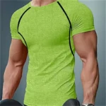 Men's Tight Dry Tshirt Muscle Moisture Wicking Gym Tshirts Fitness Sportswear Casual Holiday Short Sleeve Clothing Apparel - Image 5