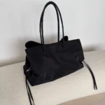Tote Underarm Bag Multiple Compartments Fashionable Comfortable Solid Simple All-matching Soft Daliy Personality - Image 2