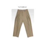 trousers for men with concealed buttons, loose straight trouser casual and versatile commuting suit trousers, trendy - Image 4