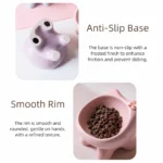 Cat Supplies Bow-Tie High-Leg Cat Bowls Large-Diameter Anti-Slip Dog Feeder Dish Cute Neck Protection Pet Food Bowls Home - Image 4