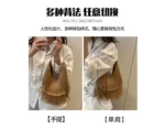 Large Capacity Casual Solid Retro Tassel Tote Bags Hot Sale Versatile Underarm Women's Bag Concise Advanced Sense Shoulder Bags - Image 22