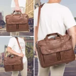 Travel Messenger Briefcase Crossbody Bag Business 16in Laptop Bags Outdoor Hiking Single Shoulder Backpack PU Weekend Handbag