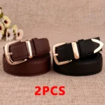 Women's Trousers Belt  Leather Trend White Belt Fashion High Quality Trouser Belts Solid Vintage Pin Buckle Ladies Strap LB2146- - Image 11