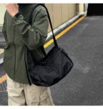 Outdoor Portable Crossbody Bags for Men and Women Commuter Waterproof Youth Shoulder Bag Solid Color Lightweight Female Tote - Image 11