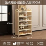 Shoes Organizers Narrow Corridor Shoe Rack Space Saving Storage Shelf Shoe Rack Luxury Designs Sturdy Home Furniture Accessories - Image 45
