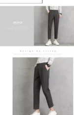 Men's Beige Slim-Fit Cropped Pants Pleated Detail Formal Casual Trousers - Image 19