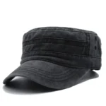 Hat Men Fishing Retro Do Old Wash Jeans Big Head Bib Flat Top Hat Outdoor Casual Tie-In Female Cap Trend European And N Style - Image 5