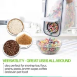 Food Storage Containers with Lids Stackable Treat Box Containers for Kitchen Pantry Organization Containers for Rice Dispenser - Image 2