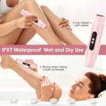 Electric Shaver for Women Waterproof Wet & Dry Hair Razors 2 in 1 Double Head Portable Bikini Hair Trimmer Detachable Head Shave - Image 6