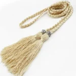 Thin Women Waistband Tassle Bow Dress Tassles Belts Braided Belts Waist Chain Waist Rope - Image 13