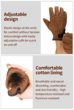 Leather Gloves for Work, deri eldiven erkek ,Fireproof ,용접장갑,Puncture Resistant,Gants anti coupure,Men Glove,Guantes trabajo - Image 10