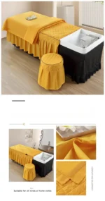 Head Washing Hairdressing Bedspread Barbershop Beauty Salon Hair Salon Thai Massage Bedspread Skin-Friendly SPA Bed Cover - Image 29